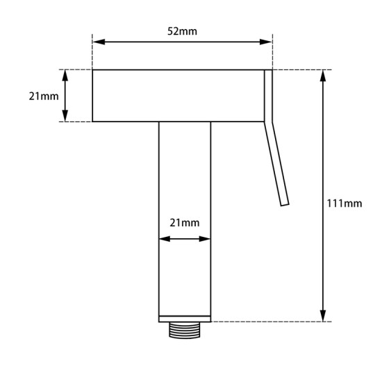 Square Brass Brushed Nickel Toilet Bidet Spray Wash Kit Diverter Set with 1.2m PVC Hose